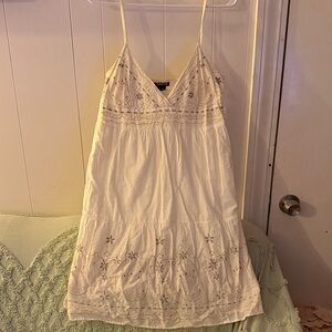 Raviya Cream Embroidered Dress